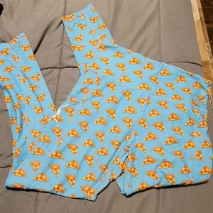 Pizza workout long leggings, size medium